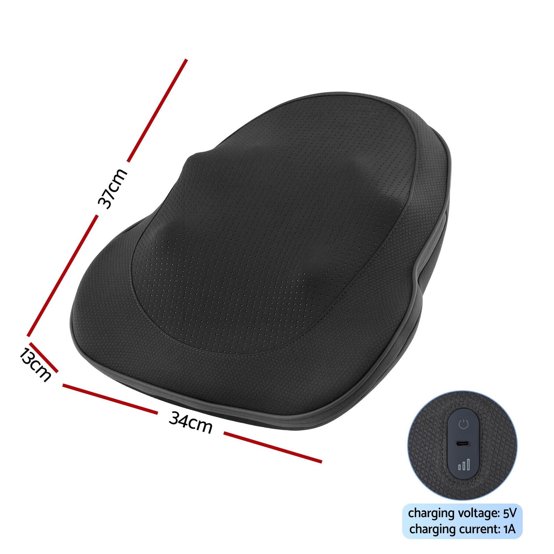 Alona.com.au Health & Beauty > Massage & Relaxation > Massagers Livemor Back Massager with Heat, Cordless Electric Neck & Shoulder Massager Pillow, 3-Speed Deep Tissue Kneading for Lumbar, Thigh & Calf, Portable Muscle Relief for Home & Office Use