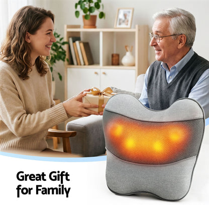 Alona.com.au Health & Beauty > Massage & Relaxation > Massagers Livemor Back Massager with Heat, USB Neck and Shoulder Massage Pillow, 3-Speed Ergonomic Lumbar Support Cushion for Office Chair, Portable Muscle Relief for Back, Thigh & Calf, Grey
