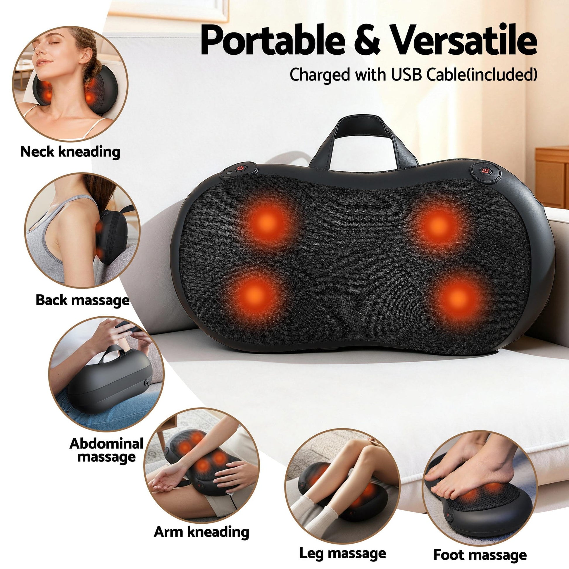 Alona.com.au Health & Beauty > Massage & Relaxation > Massagers Livemor Leg Foot Massager Air Compression With Back Neck Massager Heat