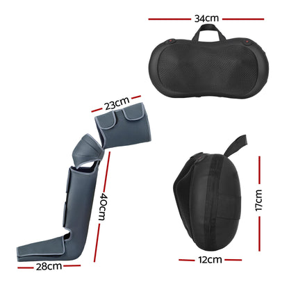 Alona.com.au Health & Beauty > Massage & Relaxation > Massagers Livemor Leg Foot Massager Air Compression With Back Neck Massager Heat