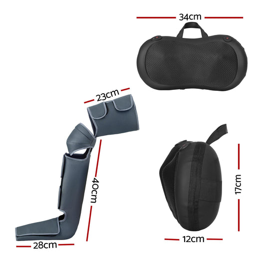 Alona.com.au Health & Beauty > Massage & Relaxation > Massagers Livemor Leg Foot Massager Air Compression With Back Neck Massager Heat