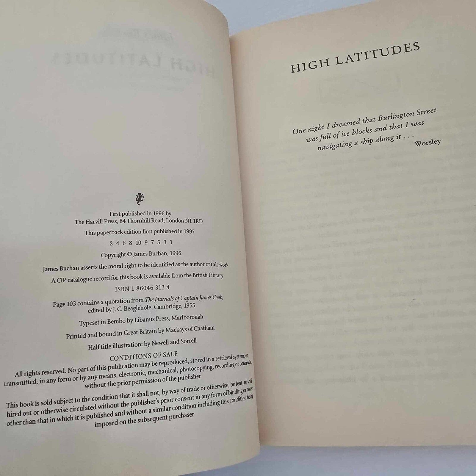 Alona.com.au High Latitudes by James Buchan, Paperback 1996