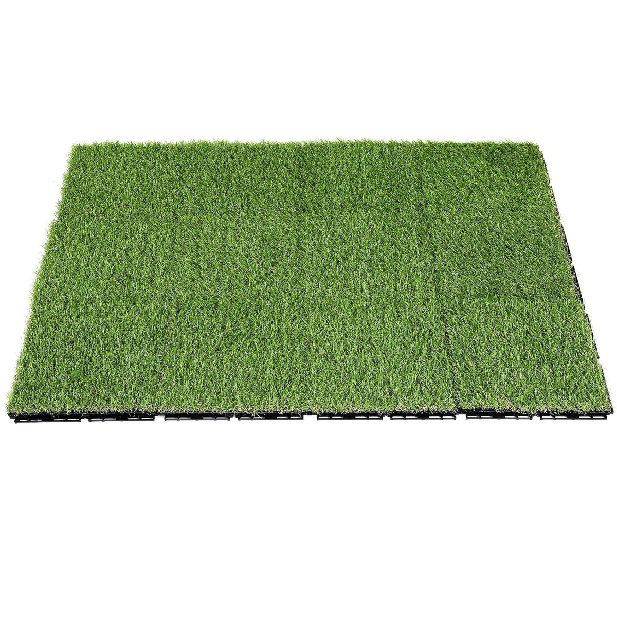 Alona.com.au Home & Garden > Artificial Plants > Artificial Grass Prime Turf Artificial Grass Turf Tiles Interlocking Fake Grass Mat for Balcony Pet 12 Pack