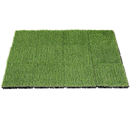 Alona.com.au Home & Garden > Artificial Plants > Artificial Grass Prime Turf Artificial Grass Turf Tiles Interlocking Fake Grass Mat for Balcony Pet 12 Pack