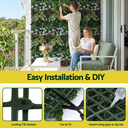 Alona.com.au Home & Garden > Artificial Plants > Artificial Wall Plants Gardeon 4PCS Artificial Plant Wall Panels 40X60CM Boxwood Panel Flower Backdrop Backyard Green Decor