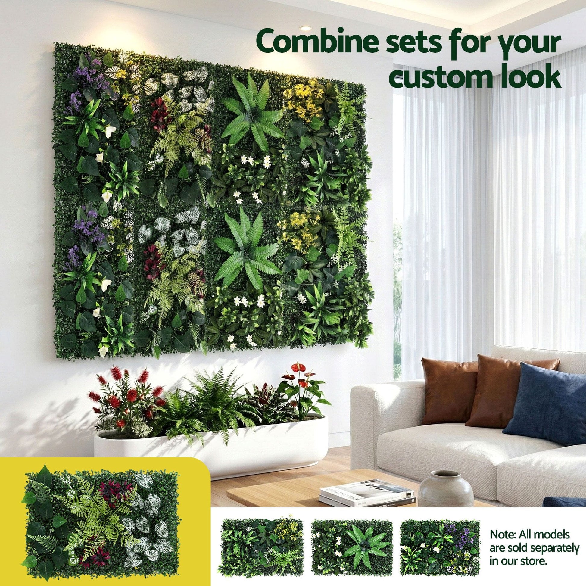 Alona.com.au Home & Garden > Artificial Plants > Artificial Wall Plants Gardeon 4PCS Artificial Plant Wall Panels 40X60CM Boxwood Panel Flower Backdrop Backyard Green Decor