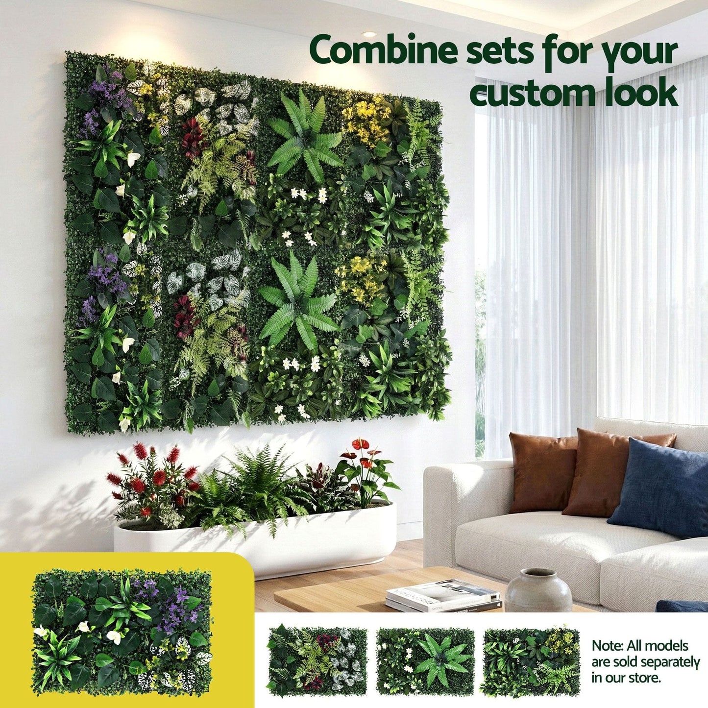 Alona.com.au Home & Garden > Artificial Plants > Artificial Wall Plants Gardeon 4PCS Artificial Plant Wall Panels 40X60CM Boxwood Panel Hedge Grass Backdrop Backyard Green Decor