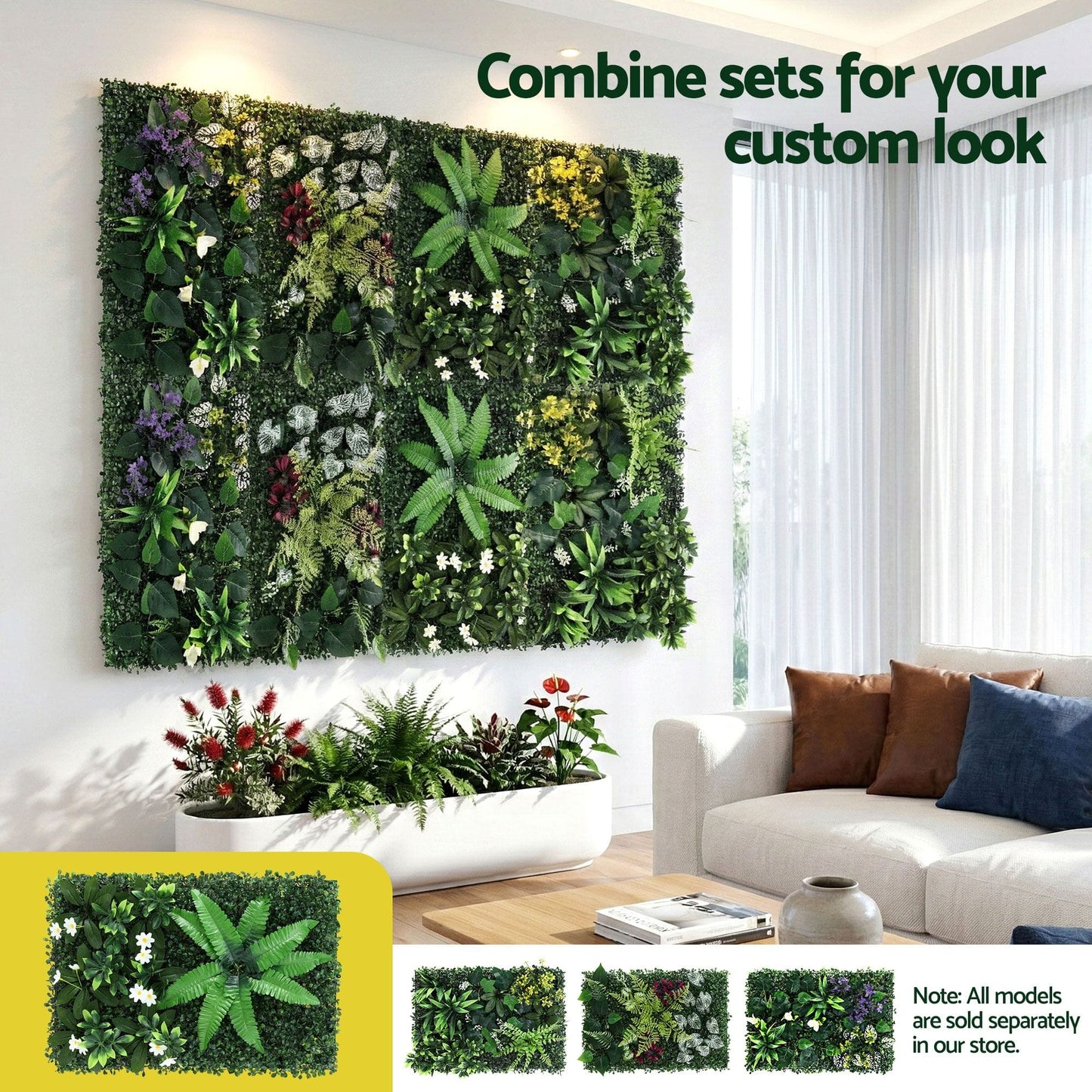 Alona.com.au Home & Garden > Artificial Plants > Artificial Wall Plants Gardeon 4PCS Artificial Plant Wall Panels 40X60CM Boxwood Panel Leaf Backdrop Backyard Green Decor