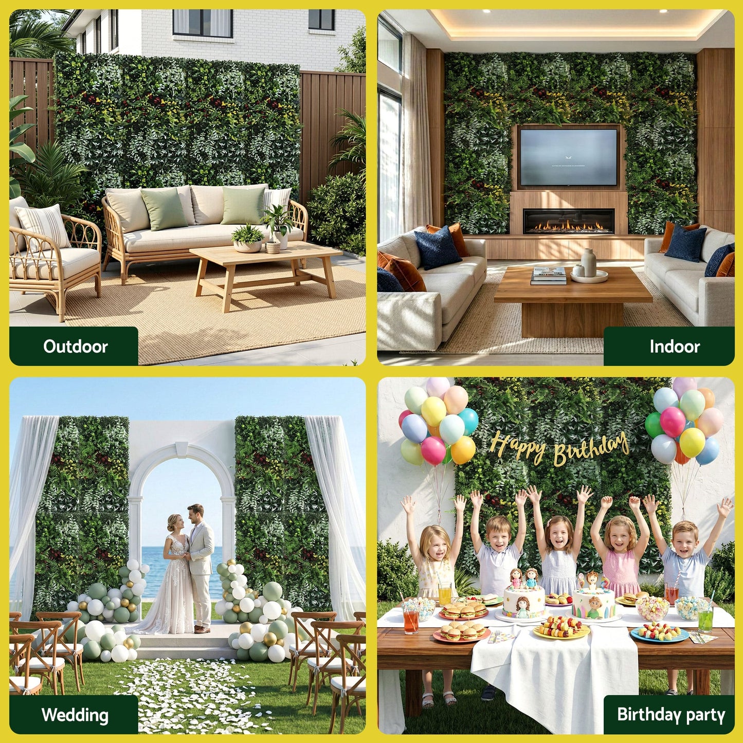 Alona.com.au Home & Garden > Artificial Plants > Artificial Wall Plants Gardeon Artificial Plant Wall Panels 50X100CM Boxwood Panel Hedge Grass Backdrop Backyard Green Decor