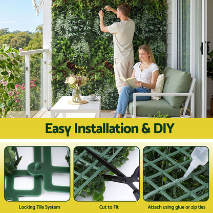 Alona.com.au Home & Garden > Artificial Plants > Artificial Wall Plants Gardeon Artificial Plant Wall Panels 50X100CM Boxwood Panel Hedge Grass Backdrop Backyard Green Decor