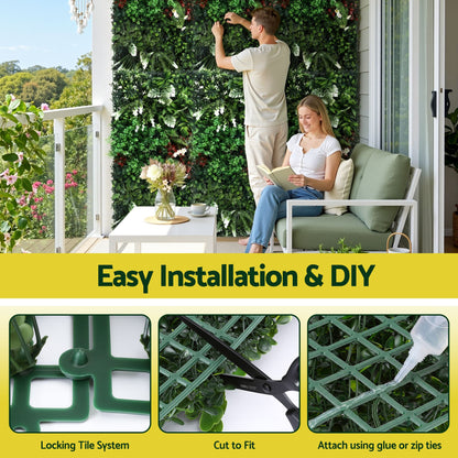 Alona.com.au Home & Garden > Artificial Plants > Artificial Wall Plants Gardeon Artificial Plant Wall Panels 50X100CM Boxwood Panel Hedge Grass Backdrop Green Decor Backyard