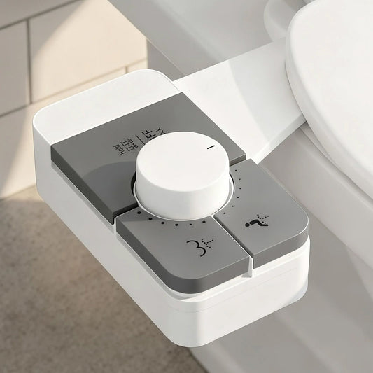 Alona.com.au Home & Garden > Bathroom Accessories > Toilet & Bidet Accessories Cefito Non-Electric Ultra-Slim Bidet Attachment Detachable Bidet with Dual Nozzle Frontal & Rear Wash Adjustable Water Pressure Cold Water Toilet Bide