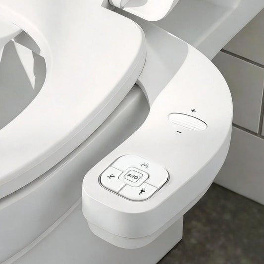 Alona.com.au Home & Garden > Bathroom Accessories > Toilet & Bidet Accessories Cefito Ultra-Slim Bidet Attachment Detachable Bidet with Self-Cleaning Dual Nozzle Non-Electric Adjustable Water Pressure, Cold Water Toilet Bide