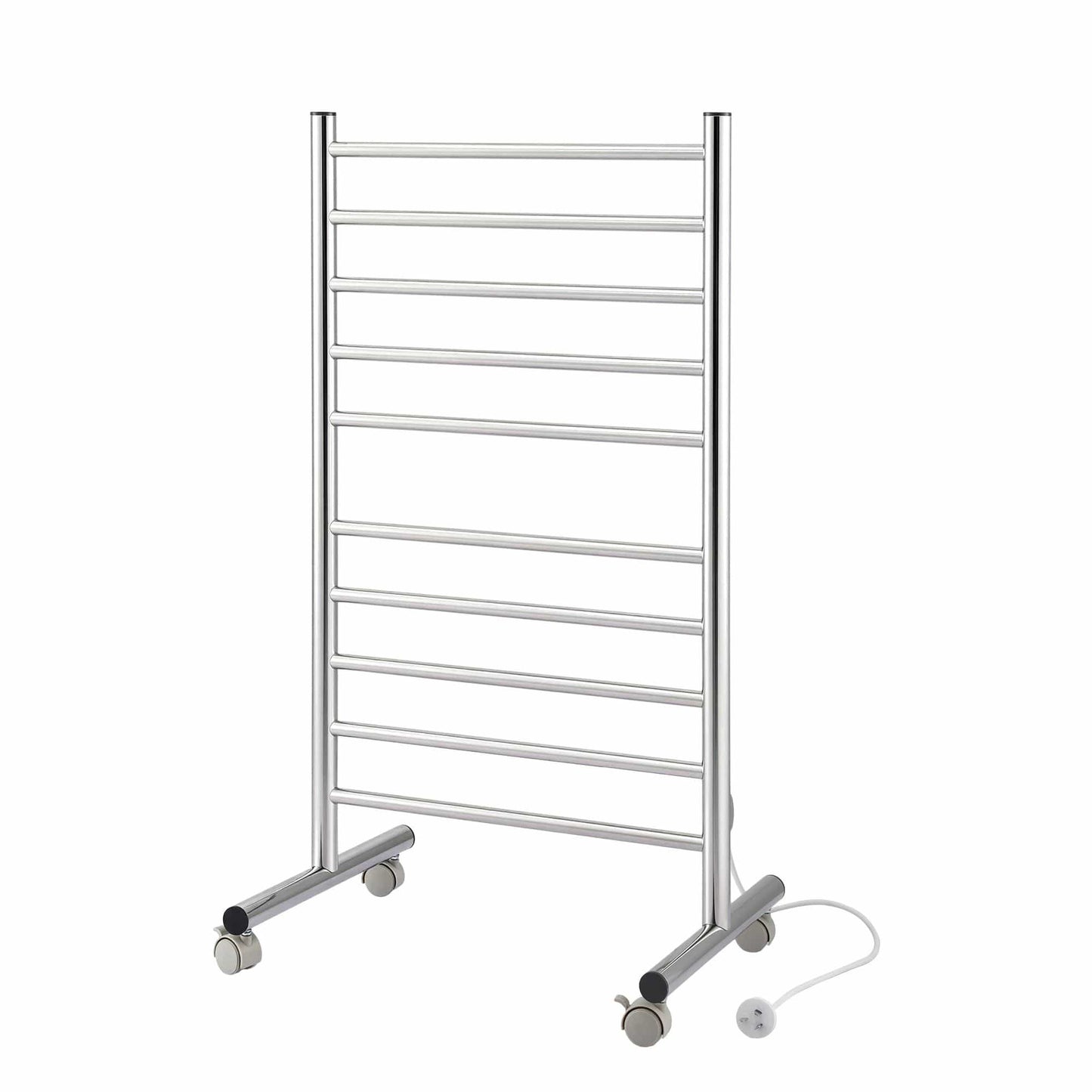 Alona.com.au Home & Garden > Bathroom Accessories > Towel Racks & Holders Devanti 10-Bar Freestanding Heated Towel Rail 3-5 Mins Fast Heating Electric Towel Warmer for Bathroom Winter Drying Stainless Steel Plug In 100W