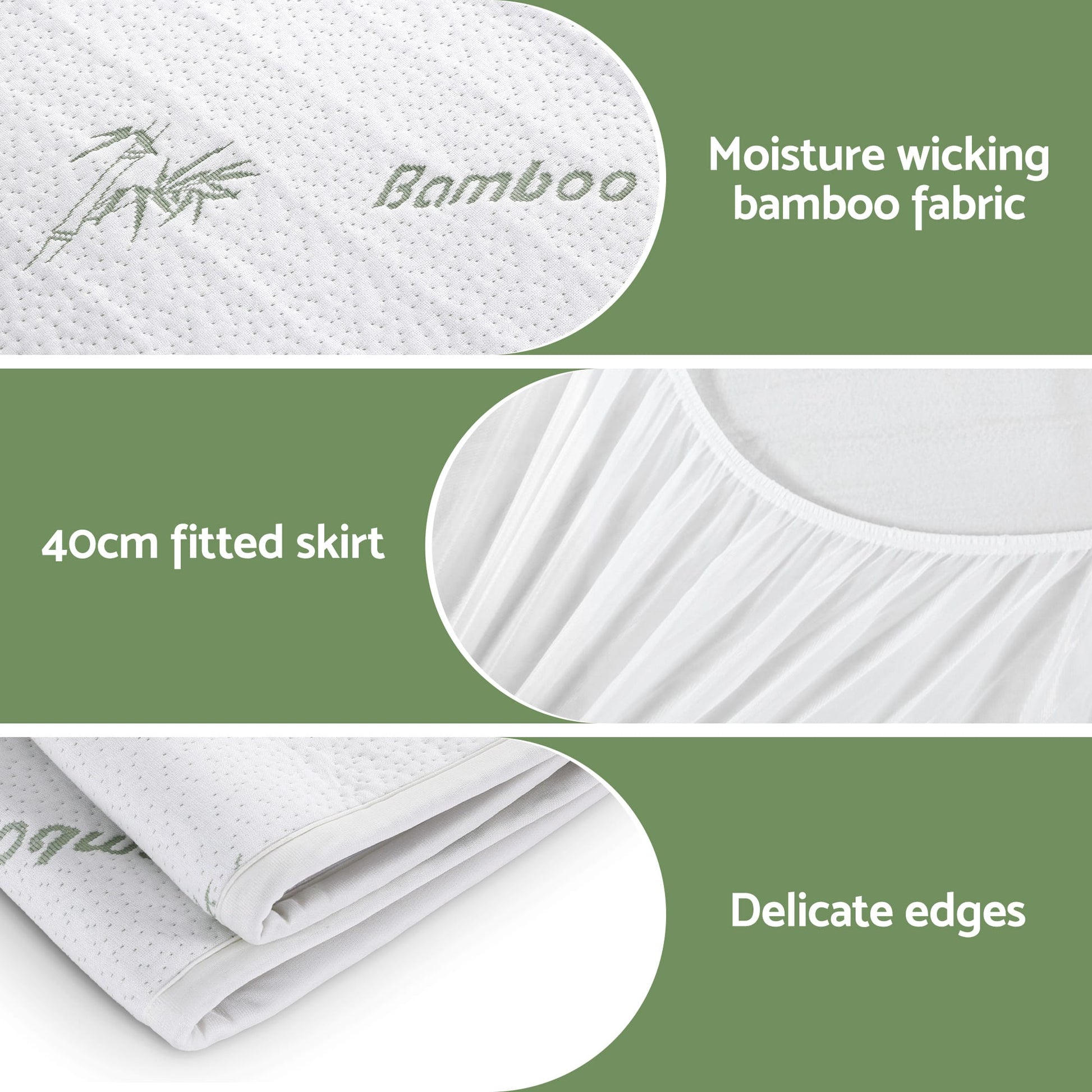 Alona.com.au Home & Garden > Bedding > Blankets & Throws Giselle Electric Blanket Bamboo Fabric Double Fitted Heated Pad Underlay Washable Winter