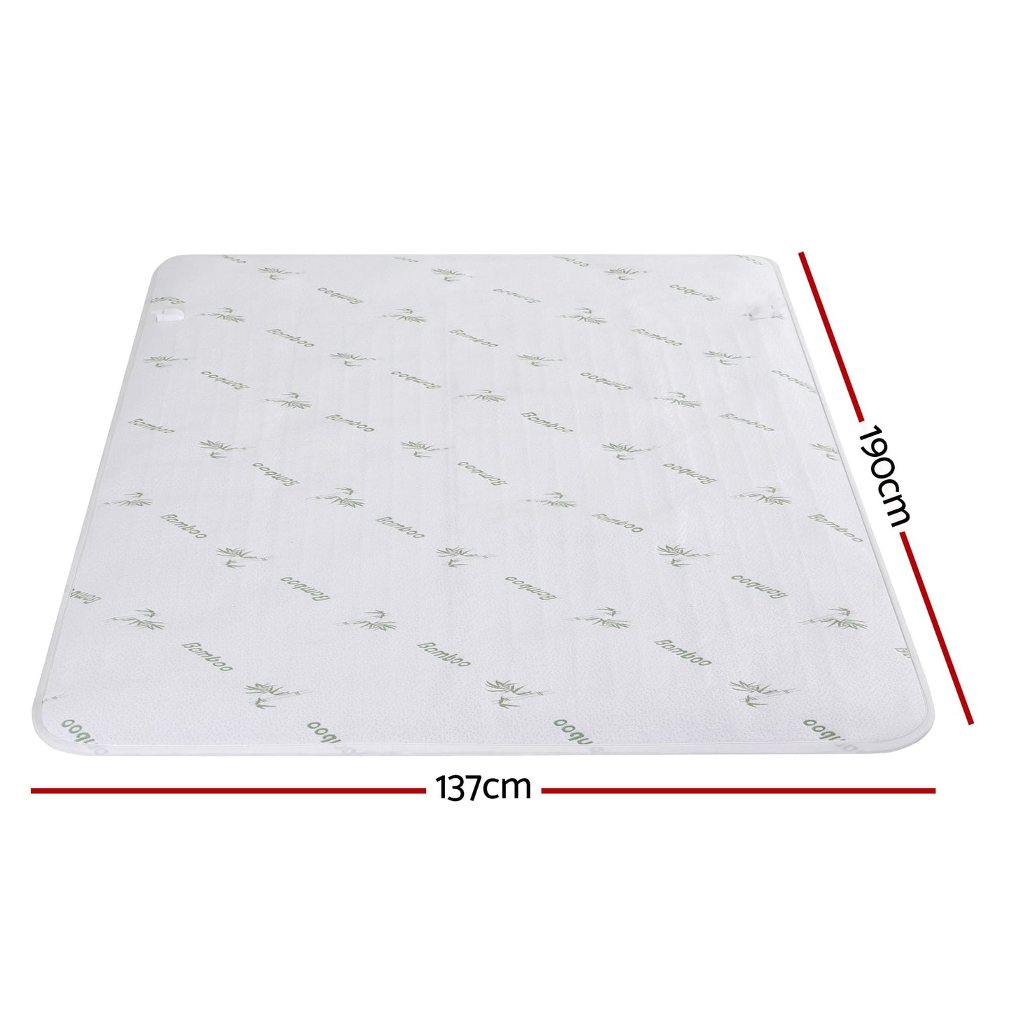 Alona.com.au Home & Garden > Bedding > Blankets & Throws Giselle Electric Blanket Bamboo Fabric Double Fitted Heated Pad Underlay Washable Winter
