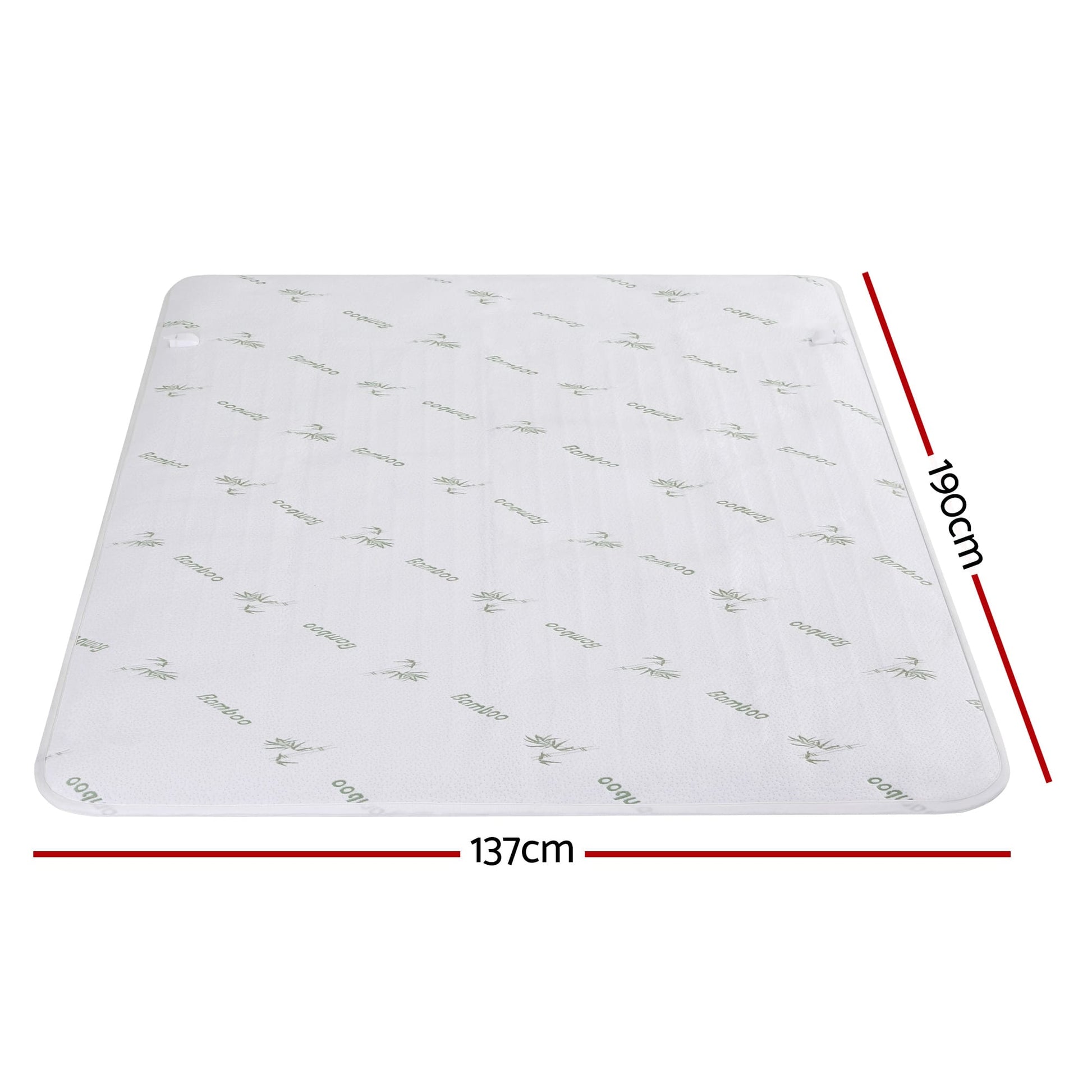 Alona.com.au Home & Garden > Bedding > Blankets & Throws Giselle Electric Blanket Bamboo Fabric Double Fitted Heated Pad Underlay Washable Winter