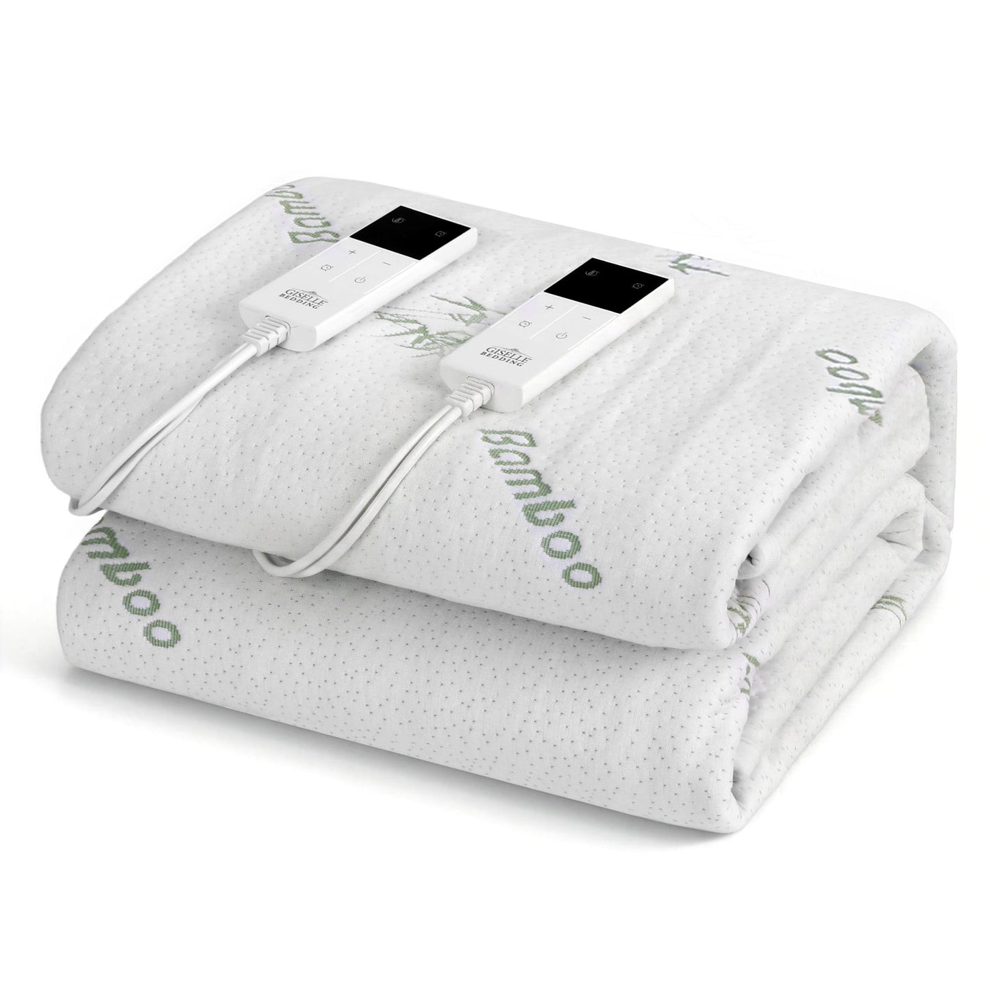 Alona.com.au Home & Garden > Bedding > Blankets & Throws Giselle Electric Blanket Bamboo Fabric Double Fitted Heated Pad Underlay Washable Winter