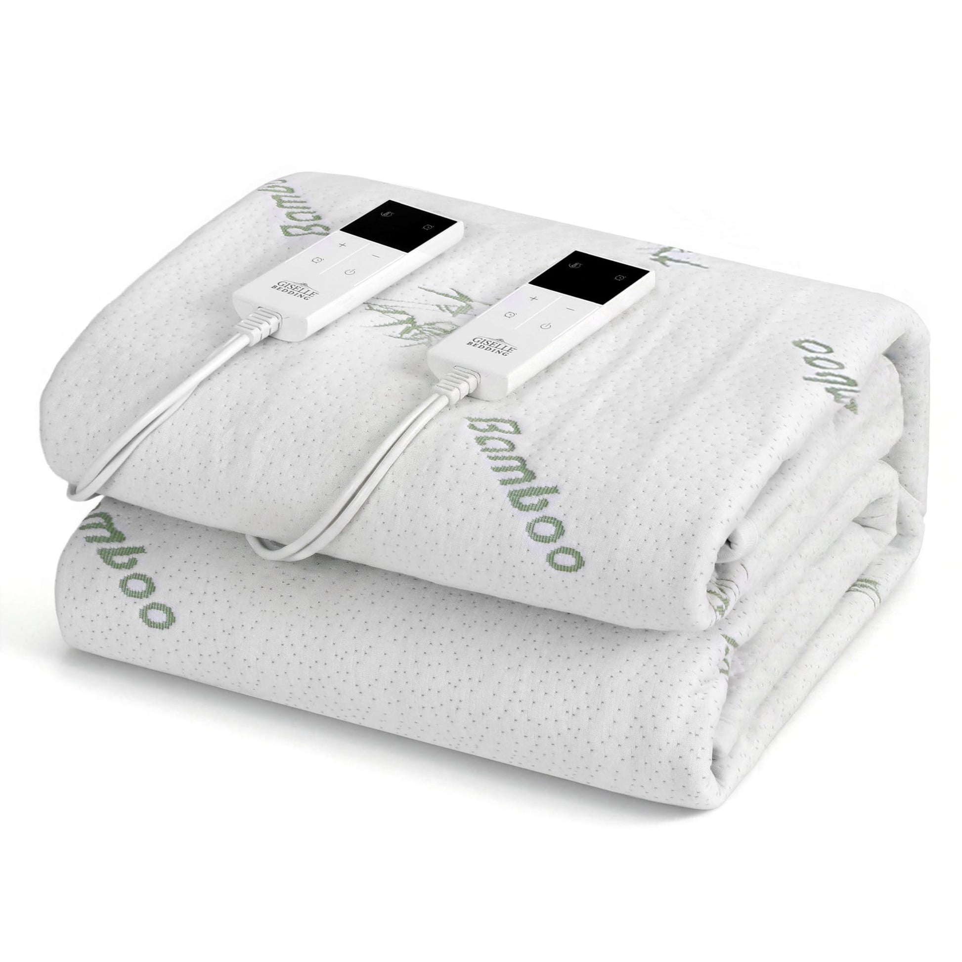 Alona.com.au Home & Garden > Bedding > Blankets & Throws Giselle Electric Blanket Bamboo Fabric Double Fitted Heated Pad Underlay Washable Winter