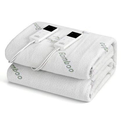 Alona.com.au Home & Garden > Bedding > Blankets & Throws Giselle Electric Blanket Bamboo Fabric Double Fitted Heated Pad Underlay Washable Winter