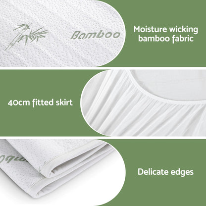 Alona.com.au Home & Garden > Bedding > Blankets & Throws Giselle Electric Blanket Bamboo Fabric King Fitted Heated Pad Underlay Washable Winter