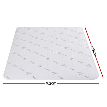 Alona.com.au Home & Garden > Bedding > Blankets & Throws Giselle Electric Blanket Bamboo Fabric King Fitted Heated Pad Underlay Washable Winter