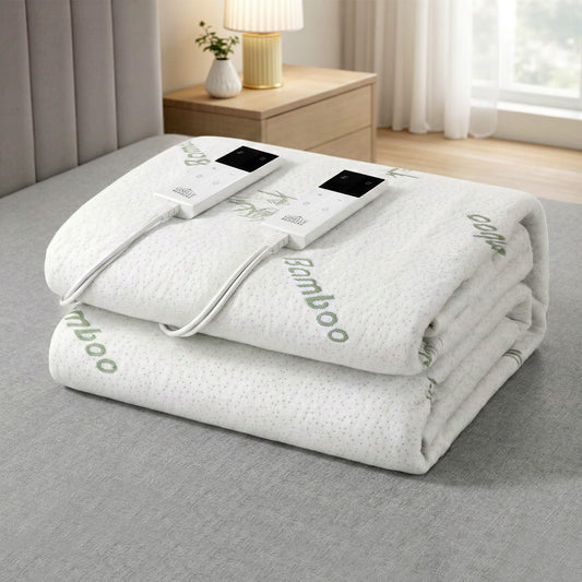 Alona.com.au Home & Garden > Bedding > Blankets & Throws Giselle Electric Blanket Bamboo Fabric King Fitted Heated Pad Underlay Washable Winter