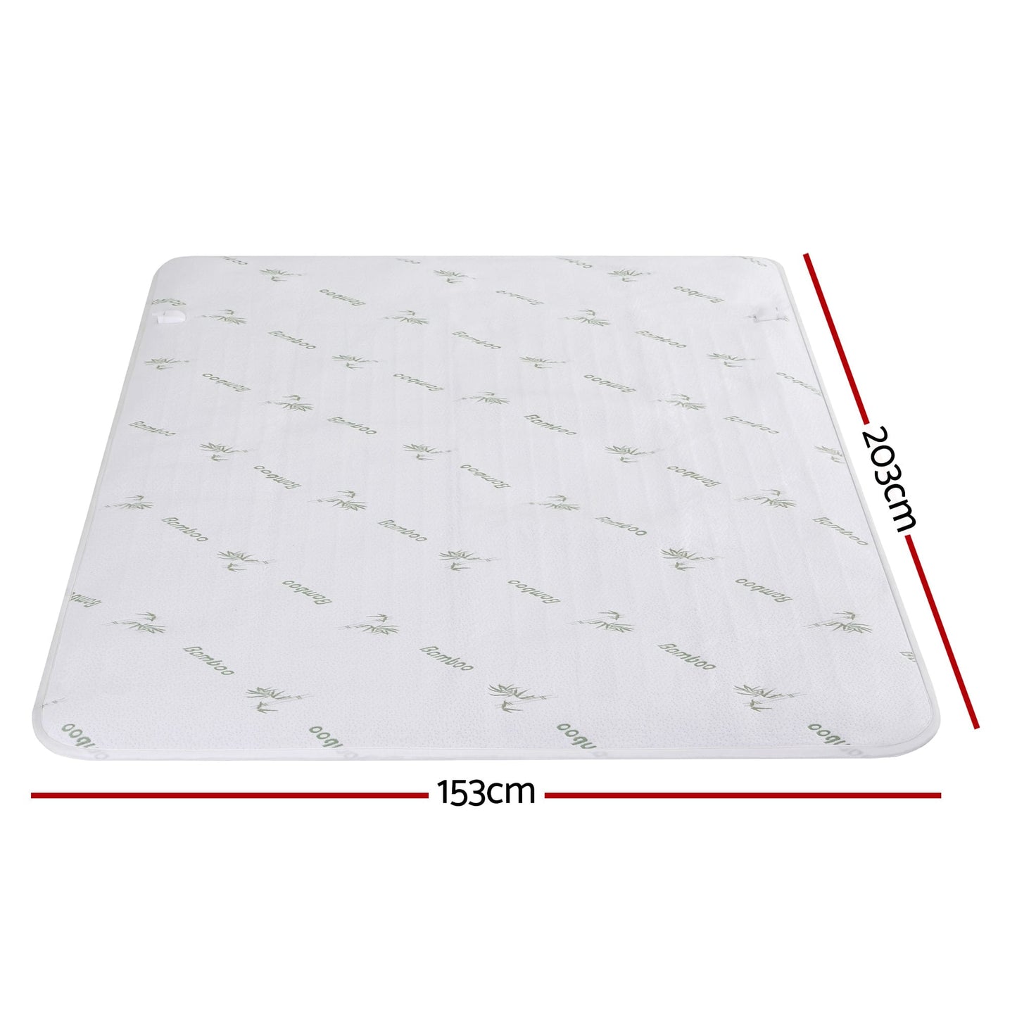 Alona.com.au Home & Garden > Bedding > Blankets & Throws Giselle Electric Blanket Bamboo Fabric Queen Fitted Heated Pad Underlay Washable Winter