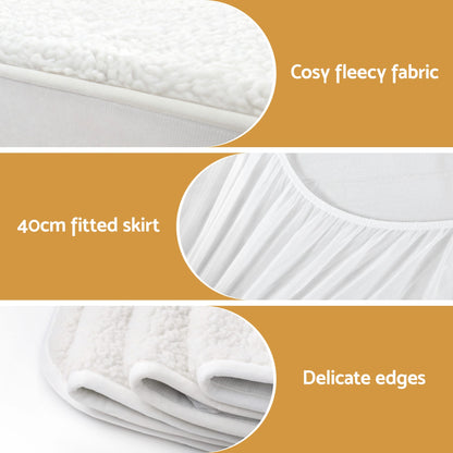 Alona.com.au Home & Garden > Bedding > Blankets & Throws Giselle Electric Blanket LED Remote Sherpa Fleece Underlay Fully Fitted Machine Washable King Single