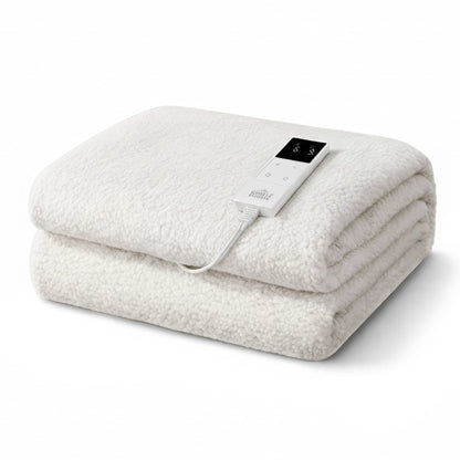 Alona.com.au Home & Garden > Bedding > Blankets & Throws Giselle Electric Blanket LED Remote Sherpa Fleece Underlay Fully Fitted Machine Washable King Single