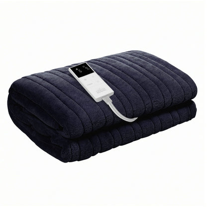 Alona.com.au Home & Garden > Bedding > Blankets & Throws Giselle Electric Throw Rug Double Size 200x180cm Coral Fleece Heated Blanket Charcoal