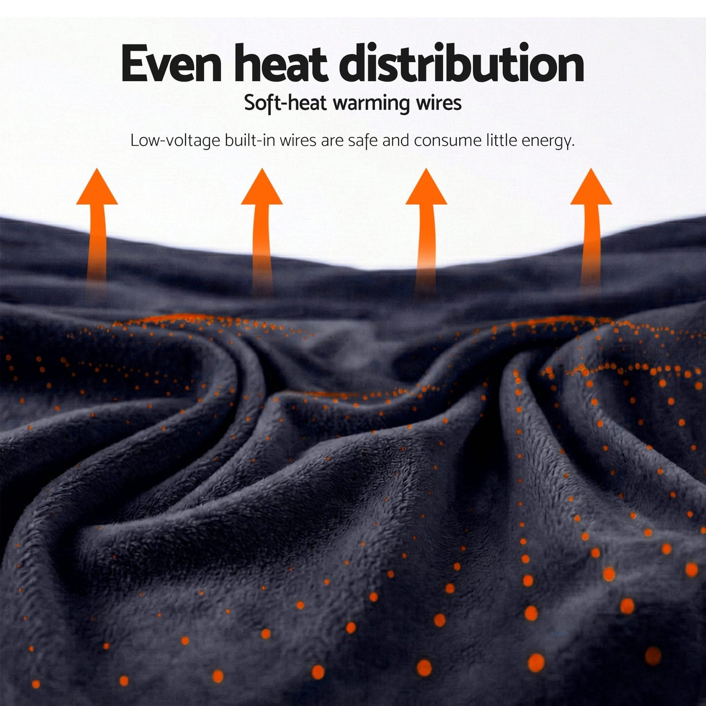 Alona.com.au Home & Garden > Bedding > Blankets & Throws Giselle Electric Throw Rug Double Size 200x180cm Coral Fleece Heated Blanket Charcoal