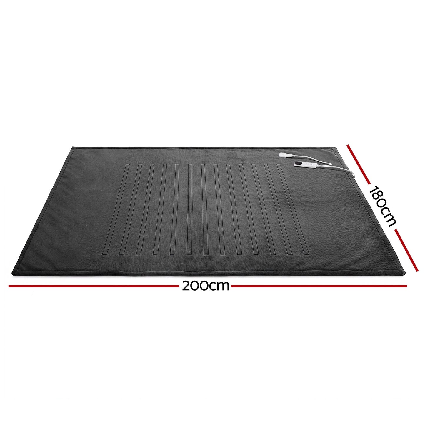 Alona.com.au Home & Garden > Bedding > Blankets & Throws Giselle Electric Throw Rug Double Size 200x180cm Coral Fleece Heated Blanket Grey