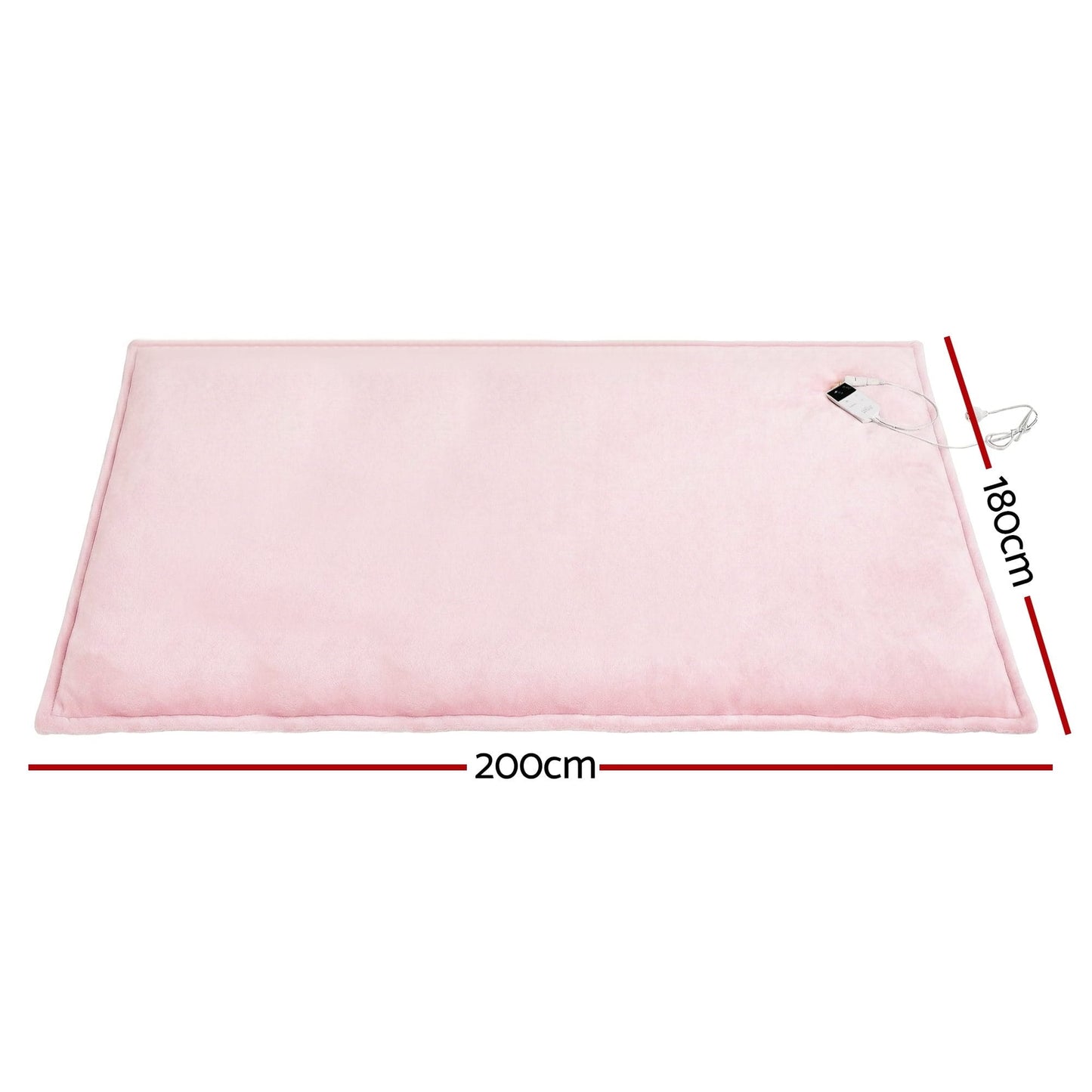 Alona.com.au Home & Garden > Bedding > Blankets & Throws Giselle Electric Throw Rug Double Size 200x180cm Fleece Flannel Heated Blanket Pink