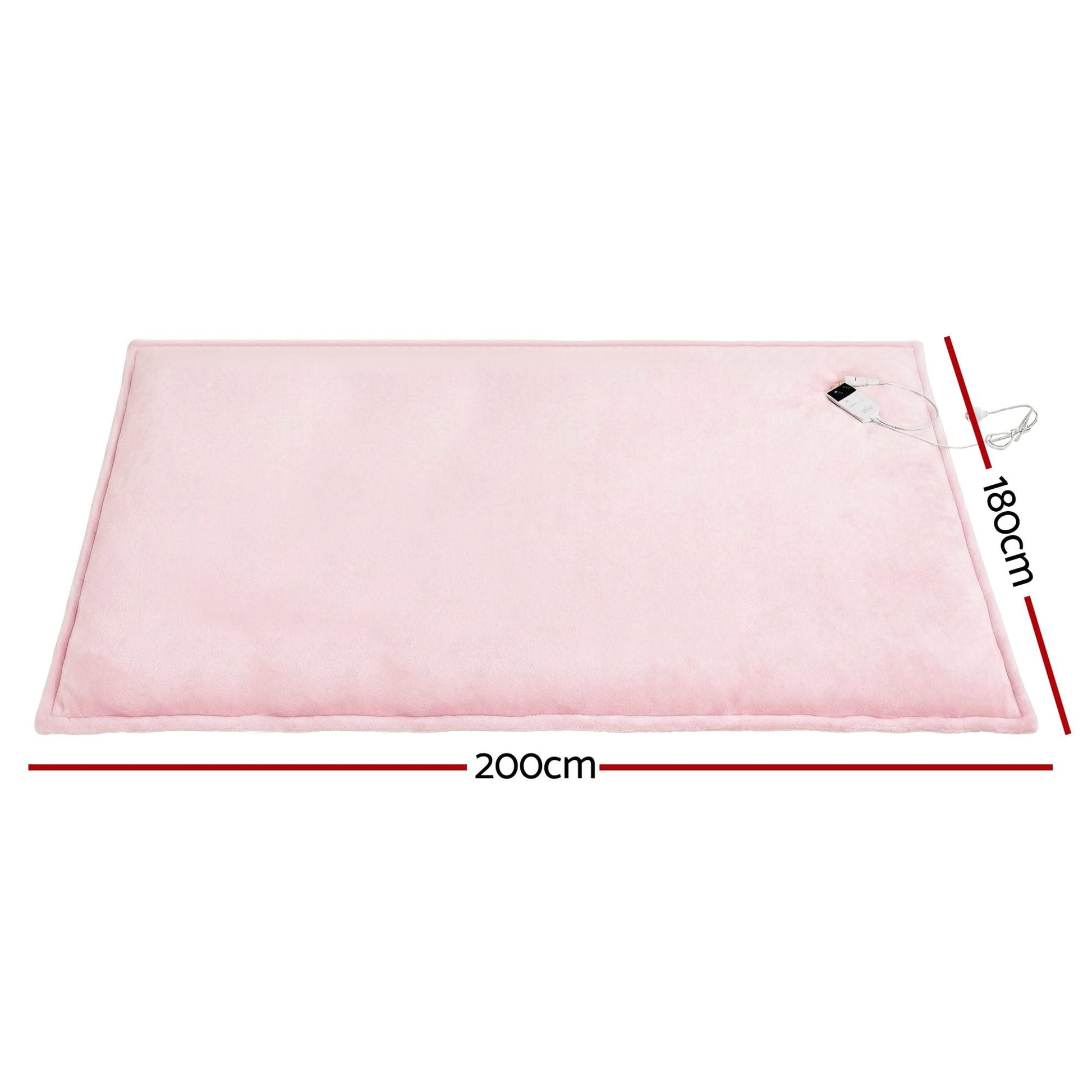Alona.com.au Home & Garden > Bedding > Blankets & Throws Giselle Electric Throw Rug Double Size 200x180cm Fleece Flannel Heated Blanket Pink