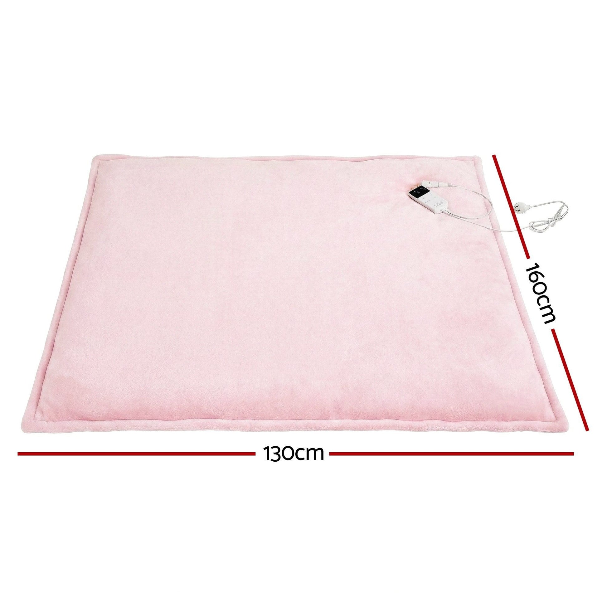 Alona.com.au Home & Garden > Bedding > Blankets & Throws Giselle Electric Throw Rug Dual Side Fleece Flannel Heated Blanket Pink