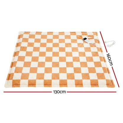 Alona.com.au Home & Garden > Bedding > Blankets & Throws Giselle Electric Throw Rug Dual Side Fleece Flannel Heated Blanket Yellow