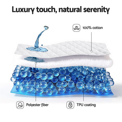Alona.com.au Home & Garden > Bedding > Mattress Protectors Giselle Waterproof Mattress Protector 100% Cotton Quilted Fitted Cover Queen