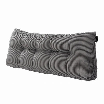 Alona.com.au Home & Garden > Bedding > Pillows Giselle Headboard Pillow for Sitting in Bed, Upgraded Shredded Foam Reading Wedge Cushion for Lumbar Support, 320g Corduroy Backrest with Side Pockets for Dorm Daybed, Double