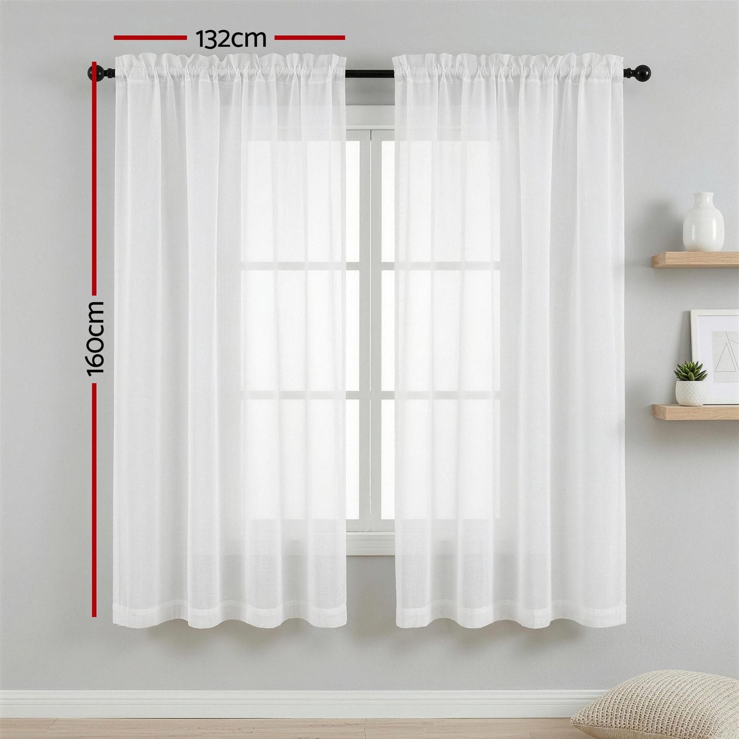 Alona.com.au Home & Garden > Curtains > Curtains & Drapes Artiss Blockout Curtains 2X 132x160cm Light Filtering Window Drapes Rod Pocket