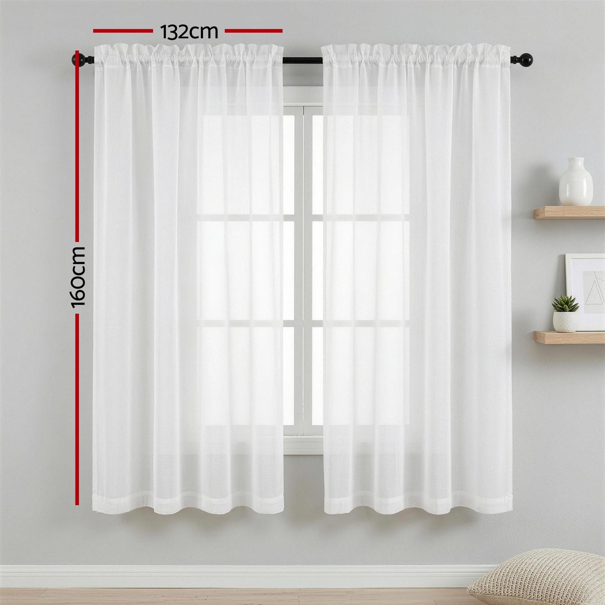 Alona.com.au Home & Garden > Curtains > Curtains & Drapes Artiss Blockout Curtains 2X 132x160cm Light Filtering Window Drapes Rod Pocket