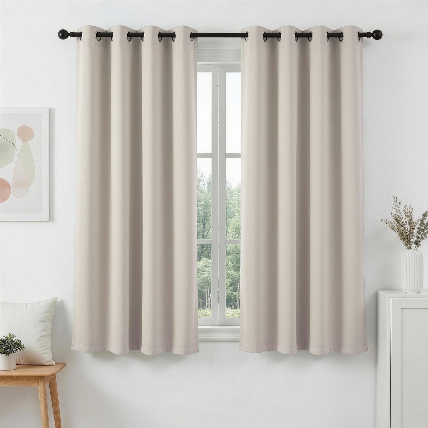 Alona.com.au Home & Garden > Curtains > Curtains & Drapes Artiss Blockout Curtains 2X 132x160cm Thermal Insulated Eyelet Drapes Beige