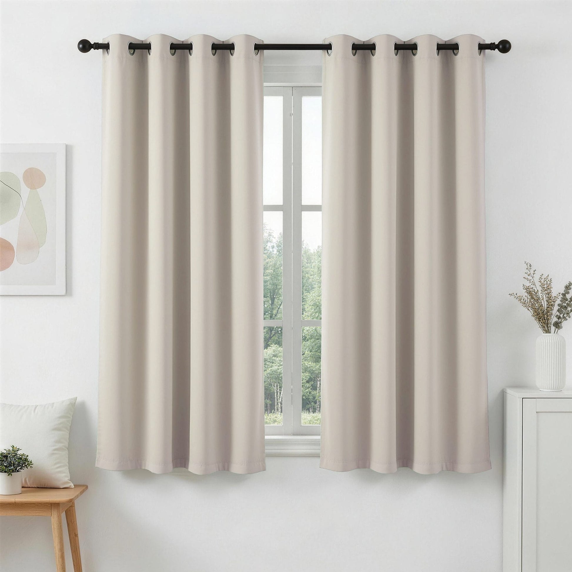 Alona.com.au Home & Garden > Curtains > Curtains & Drapes Artiss Blockout Curtains 2X 132x160cm Thermal Insulated Eyelet Drapes Beige