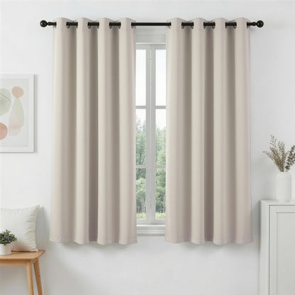 Alona.com.au Home & Garden > Curtains > Curtains & Drapes Artiss Blockout Curtains 2X 132x160cm Thermal Insulated Eyelet Drapes Beige