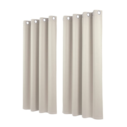 Alona.com.au Home & Garden > Curtains > Curtains & Drapes Artiss Blockout Curtains 2X 132x160cm Thermal Insulated Eyelet Drapes Beige