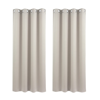 Alona.com.au Home & Garden > Curtains > Curtains & Drapes Artiss Blockout Curtains 2X 132x160cm Thermal Insulated Eyelet Drapes Beige