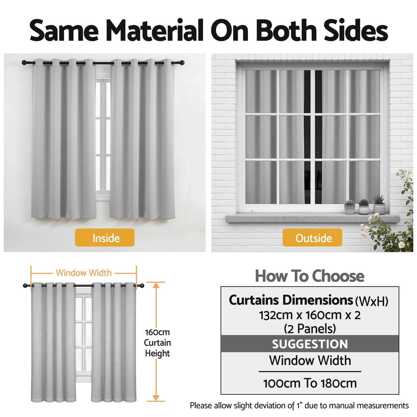 Alona.com.au Home & Garden > Curtains > Curtains & Drapes Artiss Blockout Curtains 2X 132x160cm Thermal Insulated Eyelet Drapes Grey