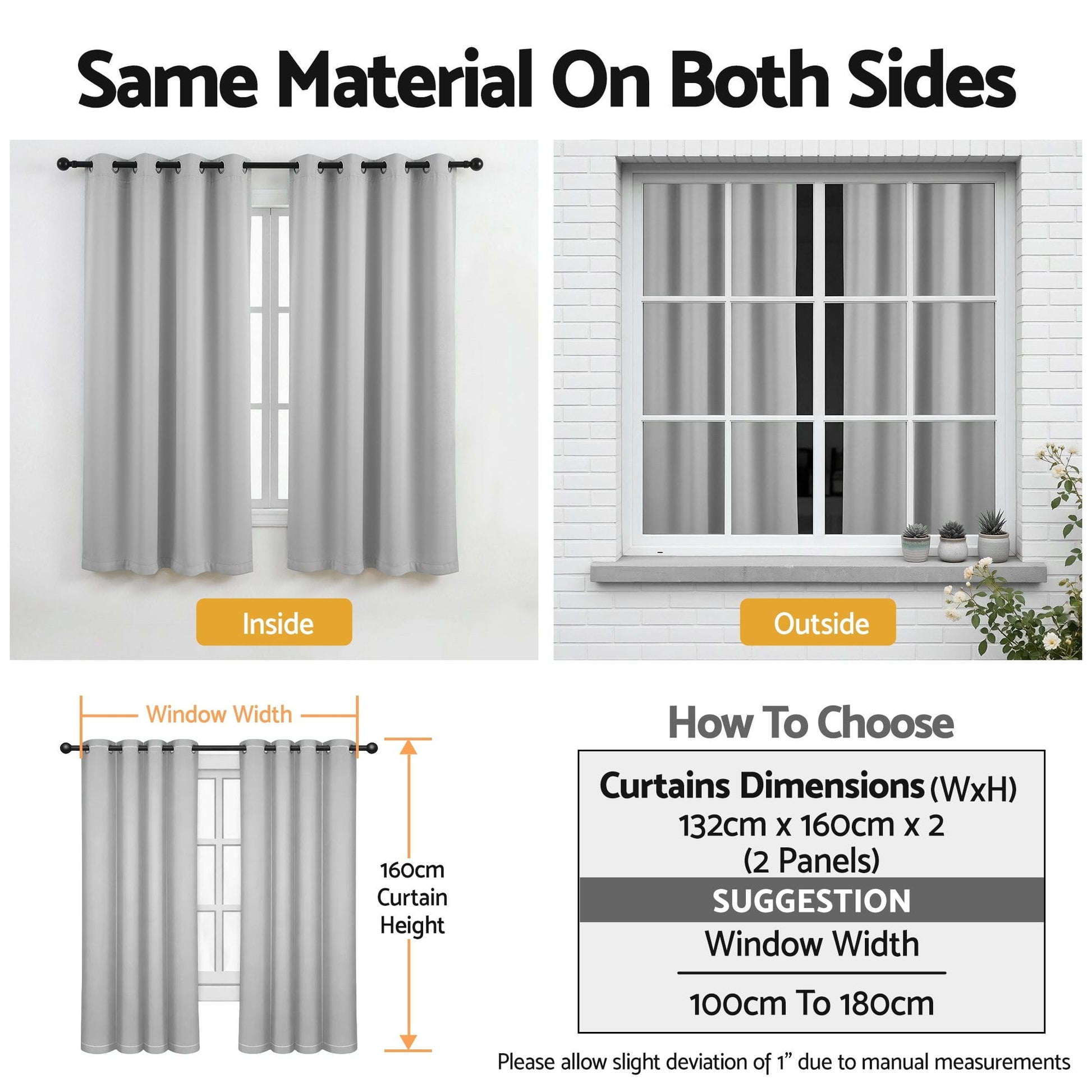 Alona.com.au Home & Garden > Curtains > Curtains & Drapes Artiss Blockout Curtains 2X 132x160cm Thermal Insulated Eyelet Drapes Grey
