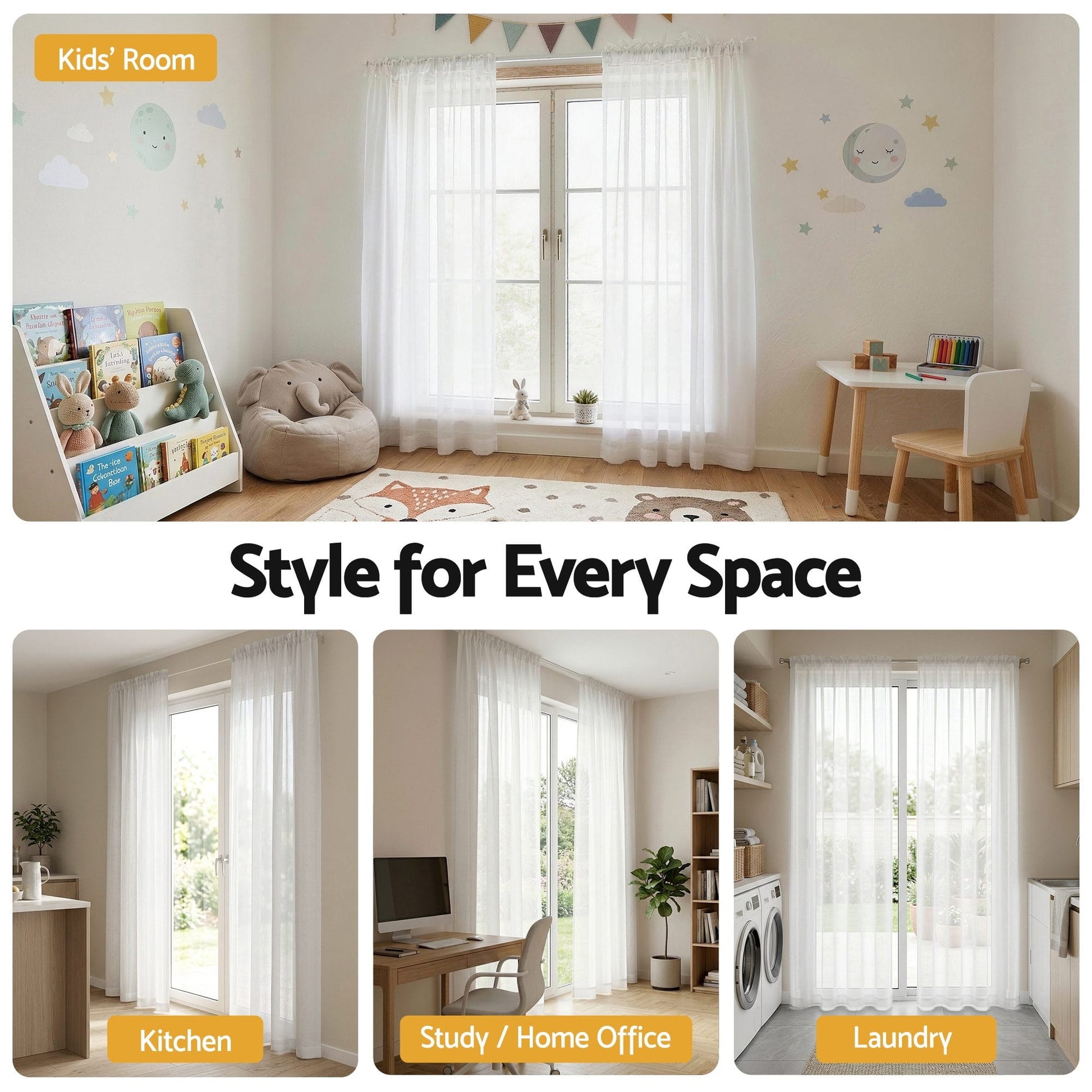 Alona.com.au Home & Garden > Curtains > Curtains & Drapes Artiss Blockout Curtains 2X 132x213cm Light Filtering Window Drapes Rod Pocket