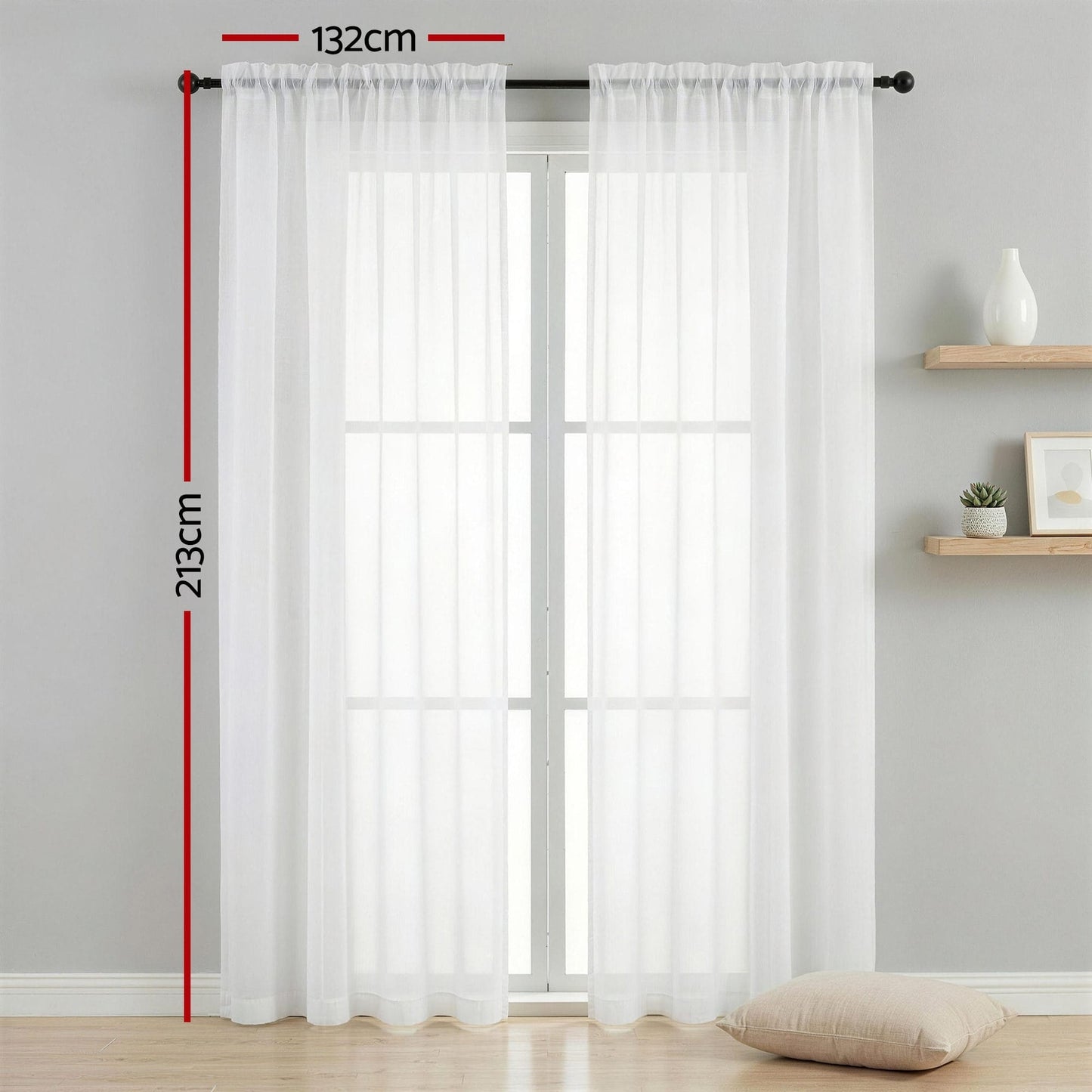 Alona.com.au Home & Garden > Curtains > Curtains & Drapes Artiss Blockout Curtains 2X 132x213cm Light Filtering Window Drapes Rod Pocket